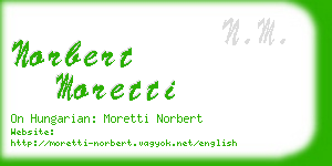 norbert moretti business card